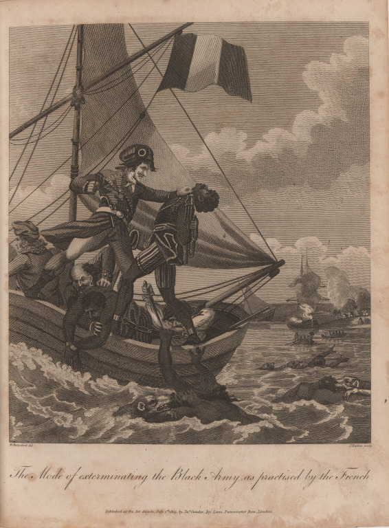 The Mode of exterminating the Black Army, as practised by the French.