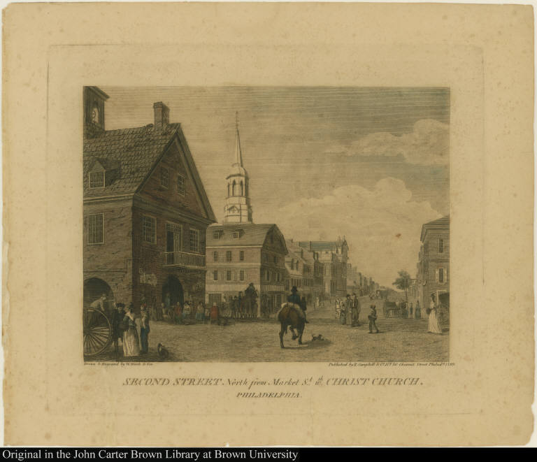 Second Street North from Market St: wth. Christ Church. Philadelphia.