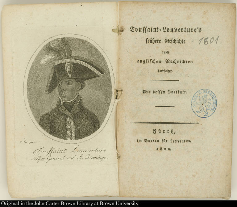 Toussaint Louverture Neger General auf St. Domingo.