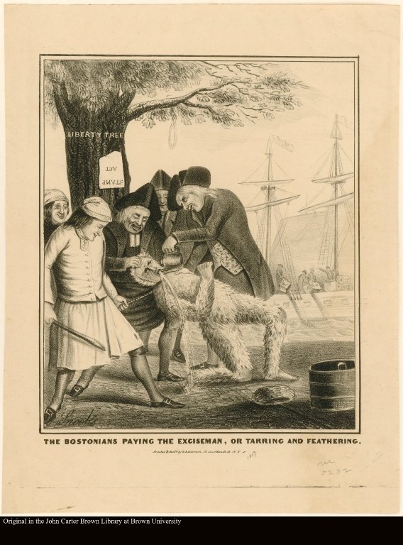THE BOSTONIANS PAYING THE EXCISEMAN, OR TARRING AND FEATHERING.