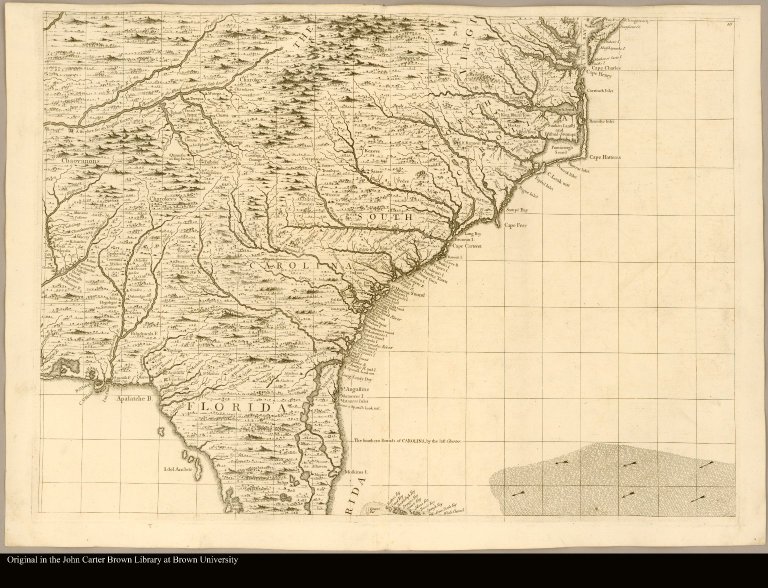 [Southeastern North America showing the coast from Virginia to Florida]