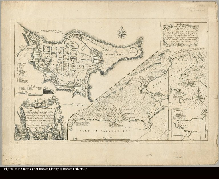A plan of the city, and fortifications, of Louisburg from a survey made by Richard Gridley, Lieut. Coll. of the train of artillery in 1745