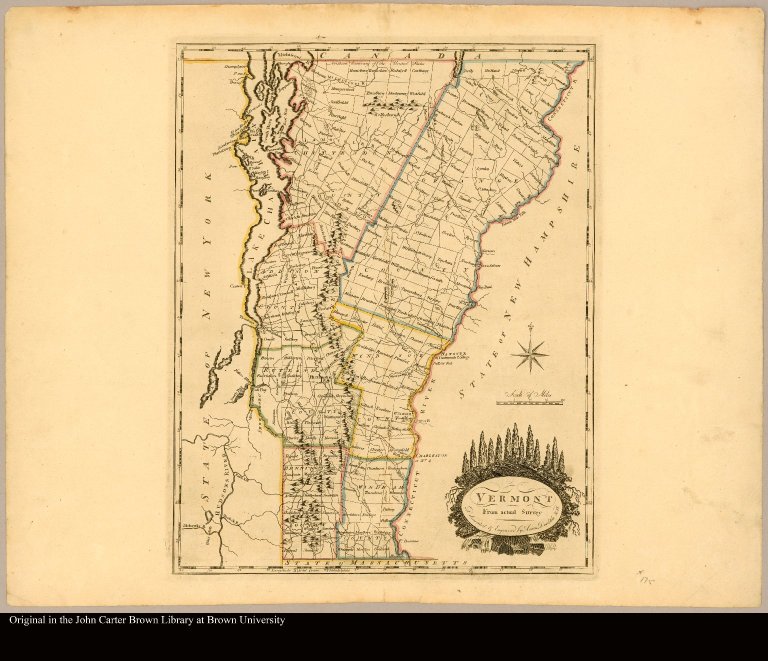 Vermont from actual survey delineated & engraved by Amos Doolittle