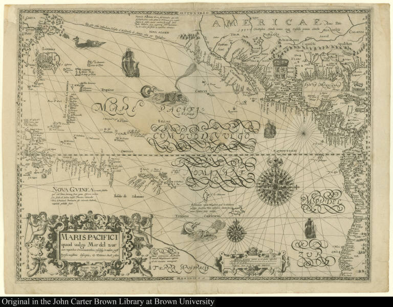 Maris pacifici quod uulgo Mar del zur cum regionibus Circumiacentibus ... novissima descriptio