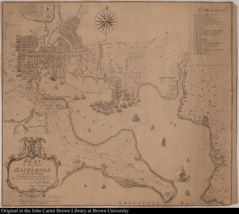 Plan of the Town of Baltimore and it's Environs