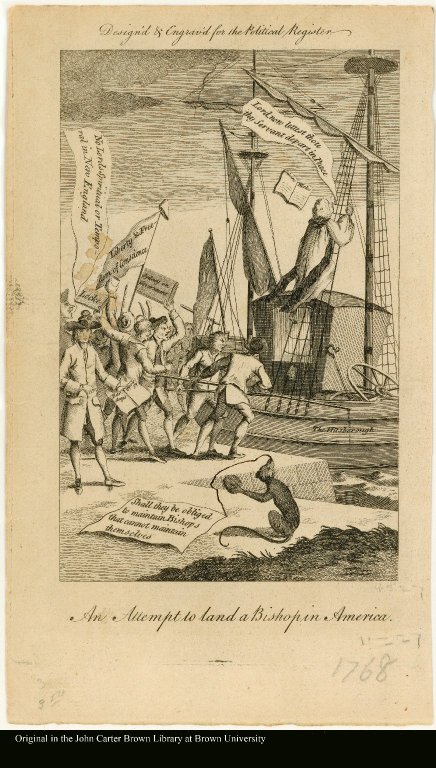 An Attempt to land a Bishop in America.