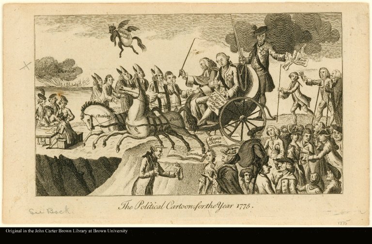 THE POLITICAL CARTOON, FOR THE YEAR 1775.