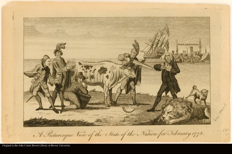 A PICTURESQUE VIEW OF THE STATE OF THE NATION FOR FEBRUARY 1778.