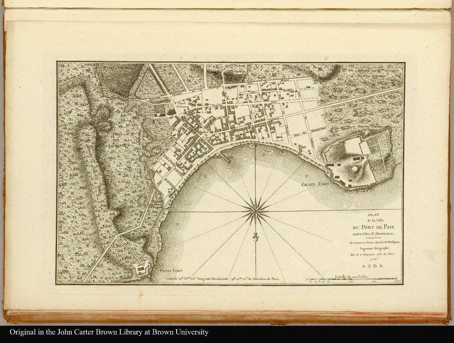 Plan de la Ville des Cayes, dans l'Isle Saint Domingue JCB Map Collection